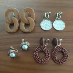 ゴールド イヤリング まとめ売り 4点 Bセット