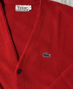 70s USA製 青ワニ IZOD LACOSTE カーディガン