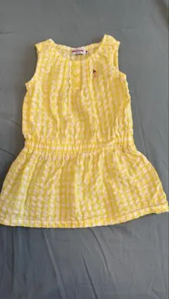 miki house 黄色 チェック柄 ワンピース 90