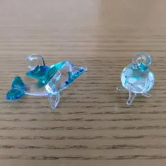 ガラス細工 カエル2匹 ミニチュア - メルカリ