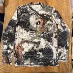 Diesel メンズ Tシャツ 長袖 ヘンリーネック プルオーバー