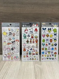4sizeステッカー　サンリオ、たまごっち　大人の図鑑シールサンリオ