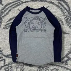 EVISU エヴィス ラグラン ロンT 恵比寿様 刺繍 ネイビー グレー カモメのサムネイル