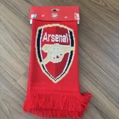 【未使用】アーセナル 公式フリンジ付きマフラー 赤