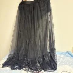 ROMWE y2k チュールレース2枚重ね　ロングスカート　美品