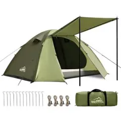最終価格❣ テント 2人用 撥水加工 軽量 二重構造 簡単設営 軽量 1400