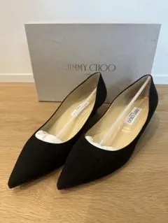 JIMMY CHOO ブラックスエード Taylor 39 1/2 未使用