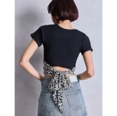 GYDA レオパードバックリボントップス 豹柄