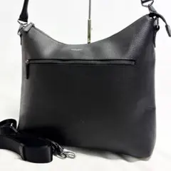 ブラックレーベルクレストブリッジ 2way ショルダーバッグ ロゴ シボ革 黒のサムネイル