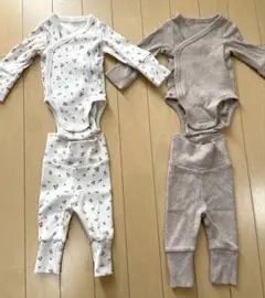 長袖ボディスーツ4点セット H&M 50 0-1m