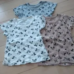 ミッキー柄シャツ肌着3枚セット 95