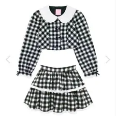 Honey Cinnamon パールリボンギンガムセットアップ