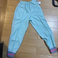 MIZUNO SUPERSTAR 水色ジャージパンツ ピンクライン付き