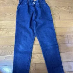 ハート型ポケット付きロングパンツ　デニム