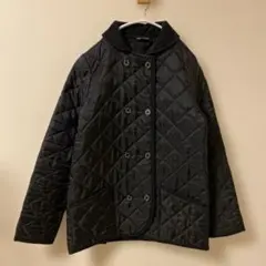 訳あり！マッキントッシュ　キルティングジャケット黒スコットランド製34ダブル