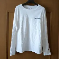 Champion ホワイト 長袖Tシャツ L