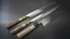 【本格和包丁3本セット】特選 京都有光 柳刃・出刃・鰻裂き包丁 刺身 職人用 本格和包丁3本セット】特選 京都有光 柳刃・出刃・鰻裂き包丁 刺身