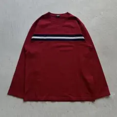 90s old uniqlo line l/s ラインロンt 赤