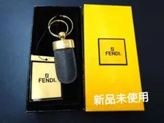 新品未使用フェンディブラックレザー キーホルダー P/CHIAVI