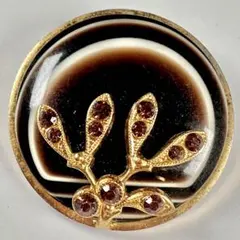 2WAY ヴィンテージ ブローチ & ネックレス ペンダント 昭和レトロ 瑪瑙風