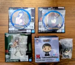 ミカサセット　一番くじ 進撃の巨人 ちょこのっこフィギュア　アクスタ　缶バッチ