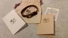 IL BISONTE レザーブレスレット ブラウン　こげ茶