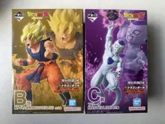 一番くじ ドラゴンボール B賞 孫悟空 C賞 フリーザ おまけ付きのサムネイル