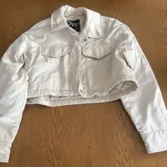 ZARA クロップド丈 ブルゾン アイボリー XSのサムネイル