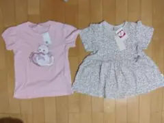 新品 petit main ワンピース 西松屋 Tシャツ 120cm 2枚セット