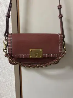美品✨コーチ ショルダーバッグ ハットン チェーン カラーブロック 