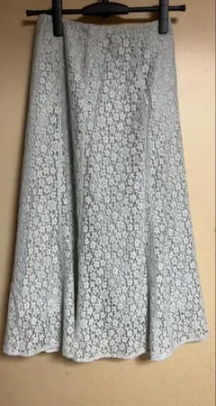 ロングスカート　ナチュラルビューティーベーシック　美品　レース　XＳサイズ