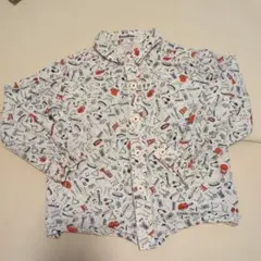 familiar ファミリア　音楽プリント 長袖シャツ 100