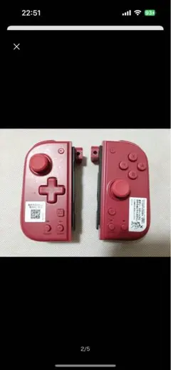 ホリ グリップコントローラーNintendo Switch アプリコットレッド