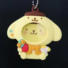 ♡サンリオ＊いちご新聞50周年記念フォトバッジ付きマスコット　ポムポムプリン♡