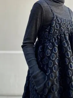 極美品⭐️Curensology カレンソロジーキャミワンピース　黒　F 洗える 極美品⭐️Curensology カレンソロジーキャミワンピース 黒 F 洗える
