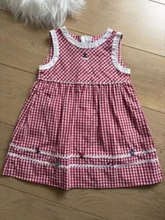 ✩︎⡱familiar 赤のチェック柄 ワンピース 80✩︎⡱
