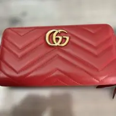 美品】 GUCCI グッチ 長財布 財布 ダイアナ GG バンブー レッド 赤