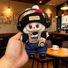 大人気Labubu 服ラブブぬいぐるみ着　17cm ぬい服　着せ替え服6点セット