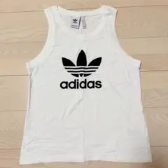 ◆【adidas】タンクトップ ノースリーブ ホワイト メンズ L
