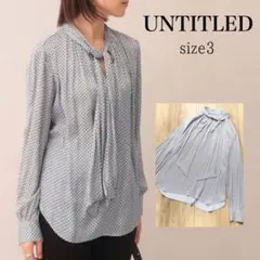 m*K様 UNTITLED 洗える スタイリッシュジオメ ボウタイブラウス