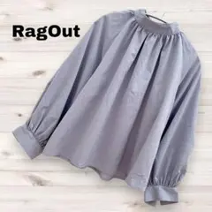 【RagOut】袖丈調節可能 ハイネック タックギャザー ボリューム袖 ブラウスのサムネイル