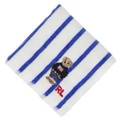 【新品 タグ付き】ラルフローレン　タオルハンカチ　POLO　ストライプ　刺繍のサムネイル