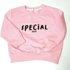 SPECIAL BABY ピンク トレーナー 110cm 破れ　美品のサムネイル