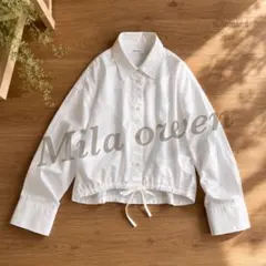 Mila owen 2025SS ドロストショートシャツのサムネイル