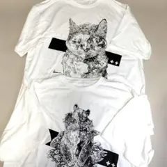 レトルト ネコルト レトクマ グラフィックビッグTシャツ ホワイト メンズ