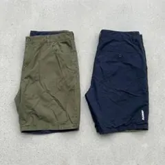 XLARGE リバーシブルショーツ 34 ナイロン カーキ 古着のサムネイル