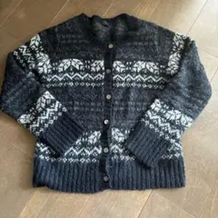 ノルディック柄カーディガン