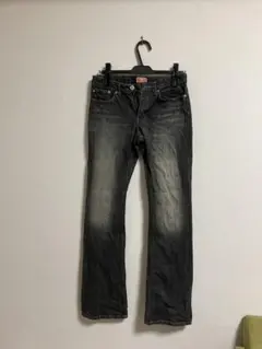 ブラック デニムパンツ ウォッシュ加工のサムネイル