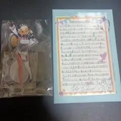ホロライブ 不知火フレア 活動１周年記念 アクリルスタンド メッセージカード