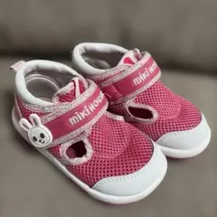 미키 하우스 베이비 샌들 15.5cm 핑크